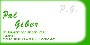 pal giber business card